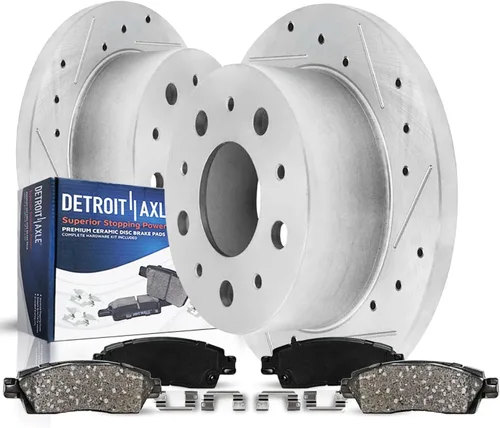 Miniatura 33 de Detroit Axle - Zapatas de freno traseras para Chevrolet Aveo Aveo5 Spark Pontiac G3 Suzuki Swift+ Reemplazo de zapatas de freno semimetálicas