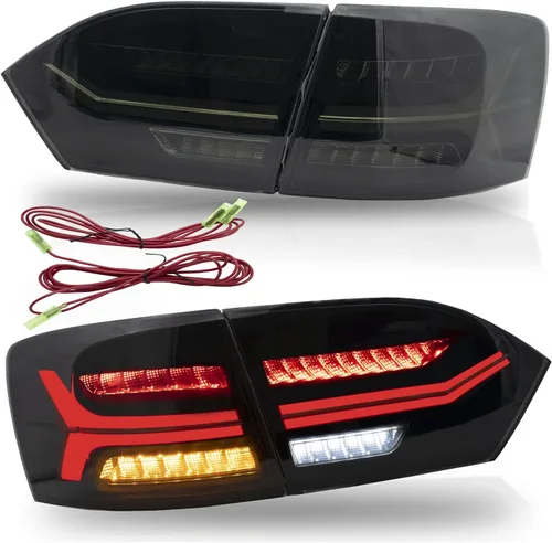 Miniatura 12 de VLAND Luces traseras LED para Jetta Sagitar 12-14 2011-2014 (no compatible con GLI y versión LED), montaje completo de lámpara trasera LED, rojo