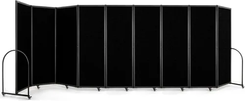 Miniatura 11 de Partición plegable de habitación, pantalla de privacidad con brazos, divisores de oficina, 10 pies 2 pulgadas de largo x 6 pies 7 pulgadas de alto