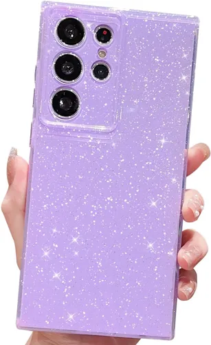 Miniatura 8 de MINSCOSE Compatible con Samsung Galaxy S22 Plus Case, Bonito Color Neón Brillante, con Purpurina Brillante Delgada Resistente a Golpes de Silicona