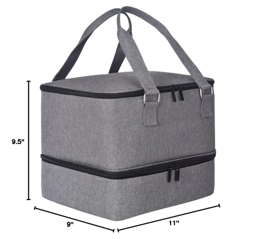 Miniatura 6 de Estuche organizador de esmalte de uñas con capacidad para 42 botellas (0.5 fl oz) y lámpara de uñas, organizadores de uñas y almacenamiento para Gris