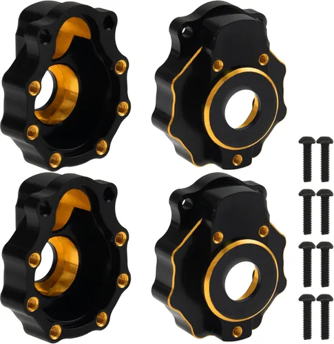 Miniatura 9 de ShareGoo - Cubiertas de latón TRX4 para eje de portal, contrapeso, compatibles con Traxxas 1/10 TRX4 TRX6 RC Crawler Car (juego 3 en 1)