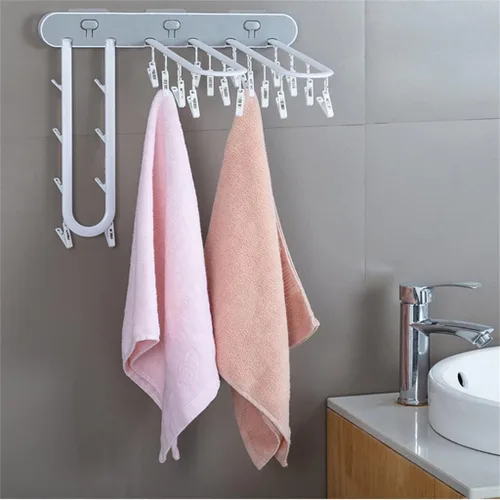 Miniatura 3 de Folding Multifunctional Clothes Rack Wardrobe Storage Rack Space Saving Clothes Rack(D)