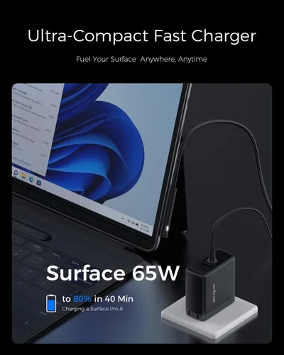Miniatura 2 de Microsoft Surface - Cargador Surface Pro de 65 W para Surface Pro 3/4/5/6/7/8/9/10/X/11, compatible con Surface Book/portátil/tablet, compatible