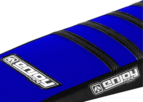 Miniatura 2 de Enjoy Mfg Funda de asiento compatible con Yamaha 2002-2021 YZ125 YZ250 YZ 125 YZ 250 - Lados negros/Parte superior azul/varillas negras #67