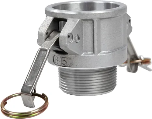 Miniatura 7 de 2 piezas de accesorios de bloqueo de leva de aluminio (1-1/2 pulgada Parte B) accesorios de manguera de ranura de leva, adaptador macho hembra NPT