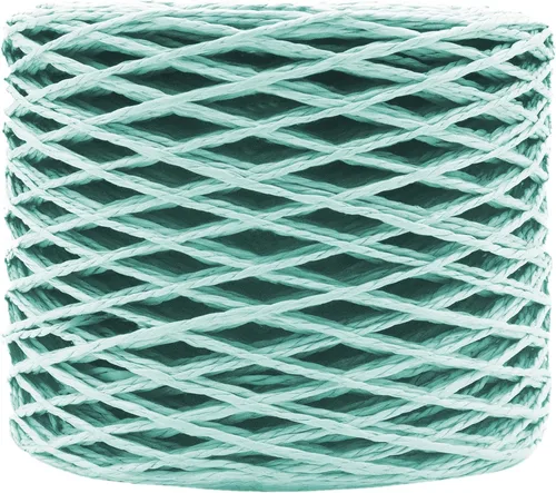 Mandala Crafts Aqua Raffia - Hilo de rafia para envolver regalos, cinta de rafia de papel natural de 200 yardas para ganchillo, manualidades,