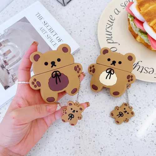 Miniatura 7 de Funda 3D 3D de pato+pollito para AirPod 3ª, funda 3D linda de dibujos animados para mujeres y niñas, niños, elegante, elegante, encantadora, kawaii