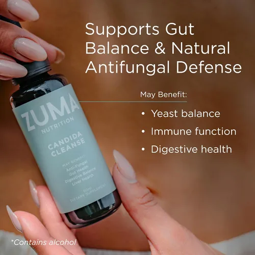 Miniatura 2 de Zuma Nutrition Candida Cleanse Tonic - Candida Support & Candida Cleanse Detox con uva Oregon, sello de oro y equinácea - Suplemento herbario