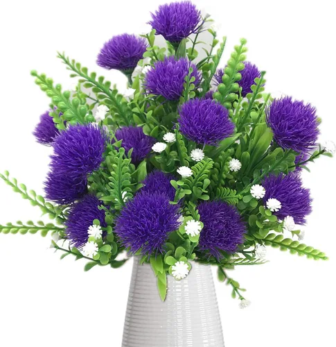 Miniatura 26 de Flores artificiales de plástico para el aliento del bebé, gypsophila falsa para interiores y exteriores, corona de niña, ramo de novia, hogar