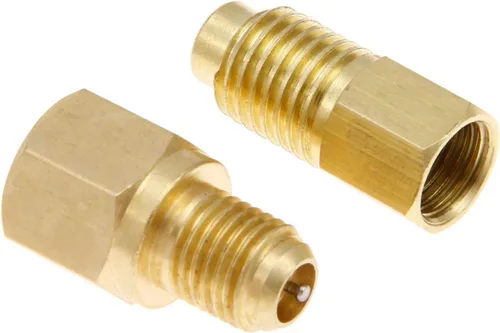 Aupoko Adaptadores R12 R22 a R134a, adaptadores de conexión de puerto de tanque de refrigerante/bomba de vacío R134A - Hembra SAE de 1/4 pulgadas x