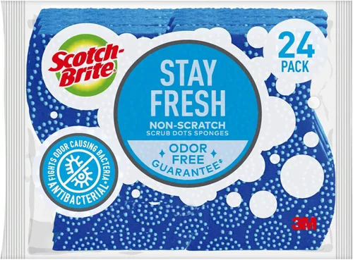 Miniatura 14 de Scotch-Brite - Esponjas resistentes a los olores sin rayar para restregar, esponjas de cocina aptas para lavavajillas que resisten los olores