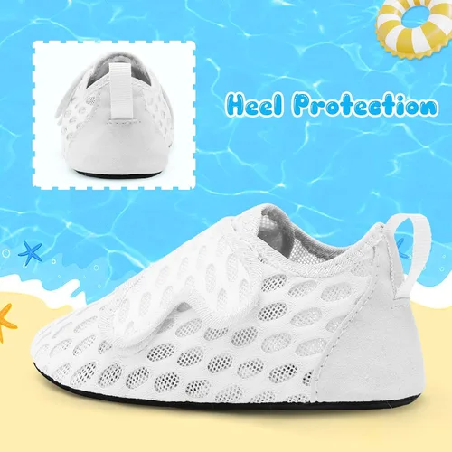 Miniatura 4 de XIHALOOK Zapatos acuáticos para niños y niñas, de secado rápido, para la playa, natación, piscina, zapatos descalzos, calcetines acuáticos