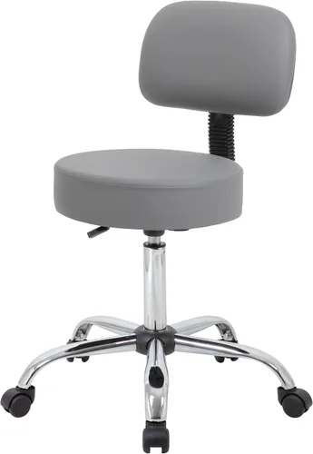 Miniatura 6 de Taburete médico Boss Office Products, cómodo, en color beige, Tela, Gris
