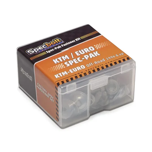 Specbolt Fasteners Euro Spec-Pak se adapta a: KTM SX SX-F EXC EXC-F XC XC-F XCF-W XC-W MXC & Freeride, Husqvarna TC TE, GasGas EC EX MC 65 85 125
