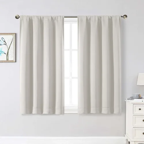 Miniatura 197 de Cortinas opacas para dormitorio, sala de estar, juego de 2 paneles de 54 pulgadas de largo, cortinas de oscurecimiento de habitación con aislamiento