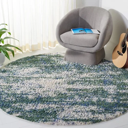 Miniatura 26 de SAFAVIEH Berber Shag Collection - Alfombra de pasillo, 2 x 12 pies, verde y beige, no desprende pelusa y fácil de limpiar, ideal para pasillo