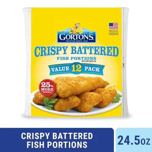 Gorton's, Porciones de pescado crujientes y rebozadas, 24.5 oz (congelado)