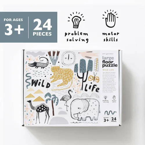 Miniatura 2 de Wee Gallery Rompecabezas de piso, rompecabezas jumbo de 24 piezas para niños pequeños, actividad de aprendizaje temprano, desarrollo de habilidades