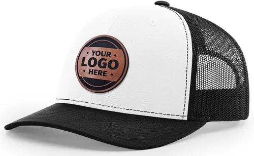 Miniatura 58 de Sombrero de parche de cuero de camionero personalizado grabado con láser