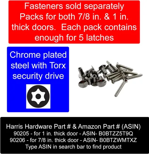 Miniatura 2 de Harris Hardware TP5020-B Pestillo deslizante 2-3/4" de centro a centro fundido
