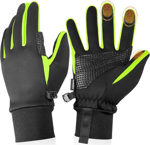 Sukeen Guantes de invierno para hombre y mujer, guantes antideslizantes para pantalla táctil, guantes cálidos para correr, conducir, ciclismo,