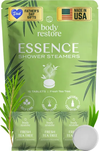 Miniatura 12 de Body Restore Shower Steamers - Paquete de 15 unidades de aromaterapia, regalo del día del padre para papá, regalos de spa de lujo para hombres