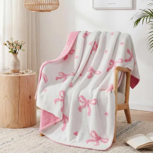 Miniatura 59 de WRENGONGE - Manta a rayas de color caqui, suave, acogedora, mullida, cálida, para sillón, sofá, cama o viajes, ligera, 50 x 70 pulgadas, regalo