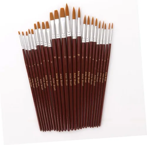 Miniatura 3 de EXCEART Juego de 12 piezas de cepillos para el cabello, suministros de limpieza, juego de pinceles de pintura al óleo, pinceles de pintura, pincel