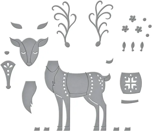 Miniatura 5 de Troqueles de metal de ciervo de Navidad para hacer tarjetas, plantillas cortadas para álbumes de recortes, álbum de fotos, papel decorativo