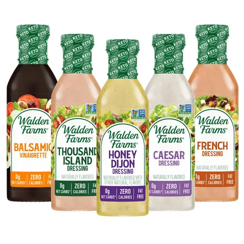 Miniatura 22 de Walden Farms Vinagreta de Tomate Seco al Sol – Aderezo sin calorías, bajo en carbohidratos, apto para dieta keto, vegano, sin azúcar con rico sabor