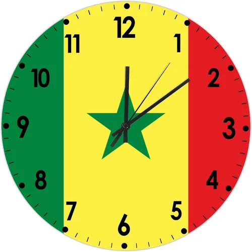 Miniatura 214 de Cheyan Reloj de pared con bandera de Canadá de 12 pulgadas, silencioso, sin tictac, de PVC, funciona con pilas, reloj redondo decorativo, regalo