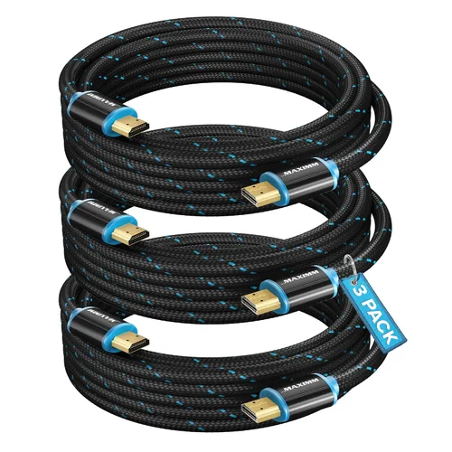 Miniatura 28 de Cable HDMI 4K Ultra HD de 1 pie (paquete de 100) Cable HDMI 2.0 trenzado de nailon, alta velocidad 18Gbps 4K60Hz HDR, 3D, 2160p, 1080p, HDCP 2.2