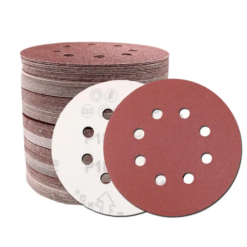Miniatura 8 de 100 discos de lijado de 5 pulgadas, 8 agujeros, almohadillas de lija de gancho y bucle para lijadoras orbitales aleatorias 120/240/320/600/800 granos