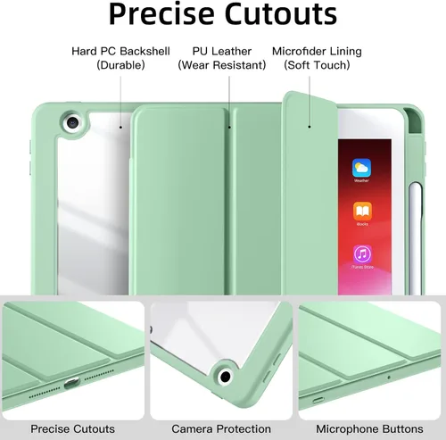 Miniatura 2 de Wenlaty Compatible con Funda para iPad de 9ª/8ª/7ª Generación (2021/2020/2019), Funda Protectora de Cuerpo Completo con Soporte para Lápiz, Funda