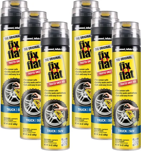 Miniatura 7 de Fix-a-Flat S60410 - Reparación e inflador de neumáticos planos de emergencia en aerosol, para neumáticos compactos, fórmula ecológica, ajuste