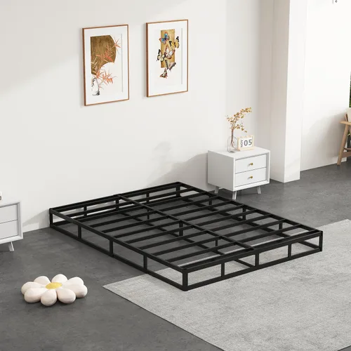 Miniatura 5 de NHODIR Base de cama de metal resistente de 7 pulgadas, sin ruido y sin herramientas, fácil montaje, base de soporte de colchón para cama