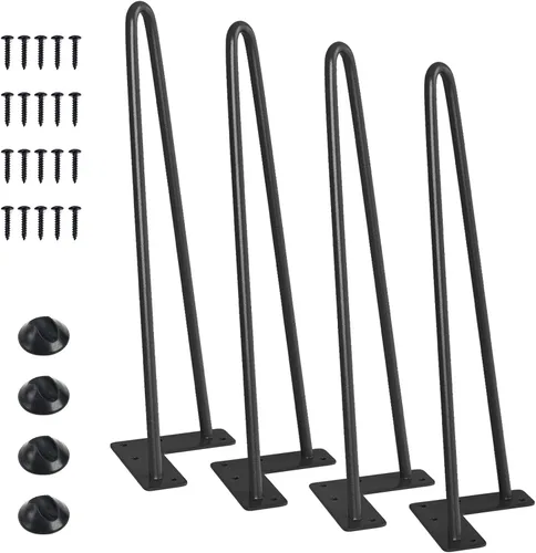 Miniatura 27 de SMARTSTANDARD Patas de muebles de horquilla de alta resistencia de 4 pulgadas, proyectos de bricolaje de metal para el hogar para soporte de TV