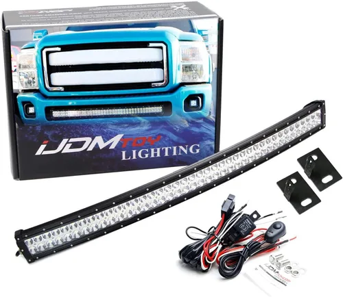 iJDMTOY Barra de luz LED de 40 pulgadas para montaje en rejilla inferior compatible con Ford F250 F350 Super Duty 11-16, incluye (1) barra de luz