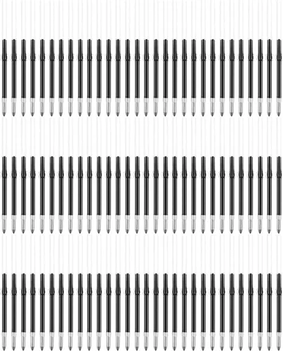 100 piezas de 6.1 cm / 2.4 pulgadas de recambios de bolígrafos de tinta negra engarzables, recambios de bolígrafos reemplazables, para recambios de