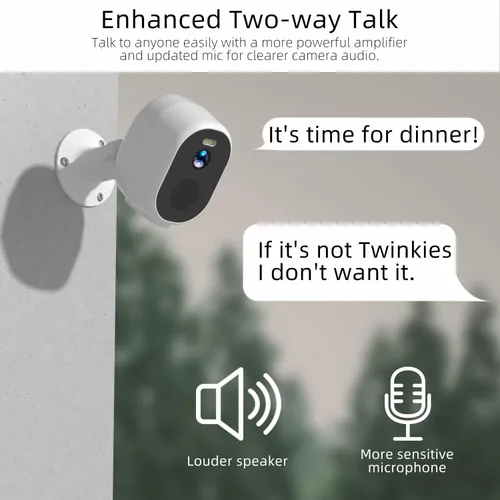 Miniatura 7 de Paquete de 4 cámaras de seguridad inalámbricas de 2.4G y 5G para exteriores, cámaras interiores con batería 2K para seguridad del hogar, sirena