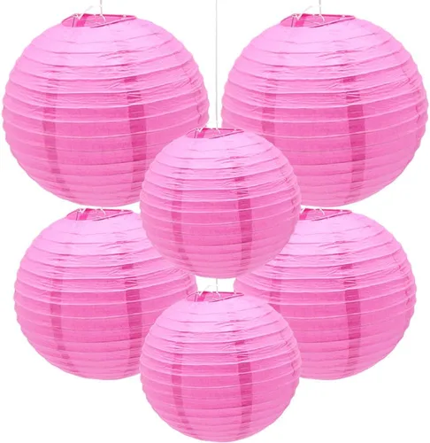 Miniatura 14 de 6 faroles de papel decorativos redondos colgantes para fiestas, aulas, bodas, Halloween, Navidad, decoración del hogar