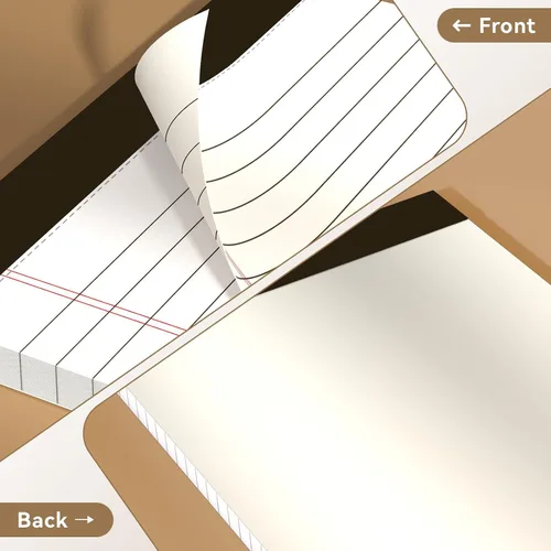 Miniatura 6 de Nichela Blocs de Notas de 5" x 8" Paquete de 6 Blocs Legales de Rayas Estrechas con Perforaciones 30 Hojas Blocs Pequeños para Escribir Papel