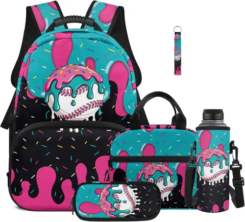 Miniatura 17 de Bulopur Eagle American Flag Print Kids Backpack Boys Elementary School 17 Inch Bookbag With Lunch Bag Water Bottle Holder Keychain Pencil Case 5