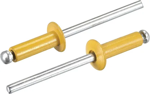 Miniatura 8 de uxcell Remaches ciegos de aluminio, 0.126 in x 0.197 in (1/8 pulgadas x 13/64 pulgadas), remache de extremo abierto, cabeza redonda plana para unir