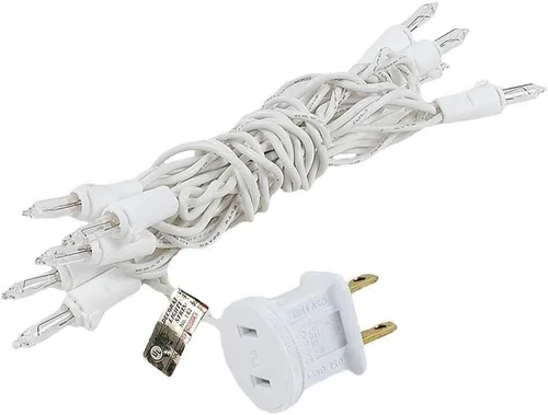 Miniatura 5 de Novelty Lights Mini cadena de luces transparentes de 5 pies con 10 bombillas en cable blanco, luces incandescentes no conectables para botellas