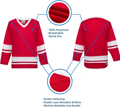 Miniatura 42 de EALER H400 Series Blank Ice Hockey Practice Jersey League Jersey Team Jersey