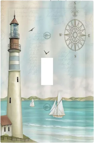 Miniatura 88 de Divertidas Cubiertas de Interruptor de Luz de Tiburón Azul del Océano Mujer Nadando 1 Gang Placa de Pared de Palanca Individual Cubierta Decorativa