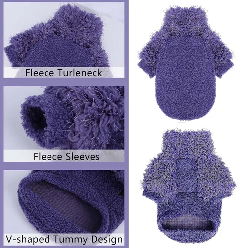 Miniatura 5 de Suéter para Perros Pequeños Niña Niño Ropa de Cachorro Cuello de Tortuga Suéter para Perro XXS Sudadera de Chihuahua Abrigos para Perros Pequeños