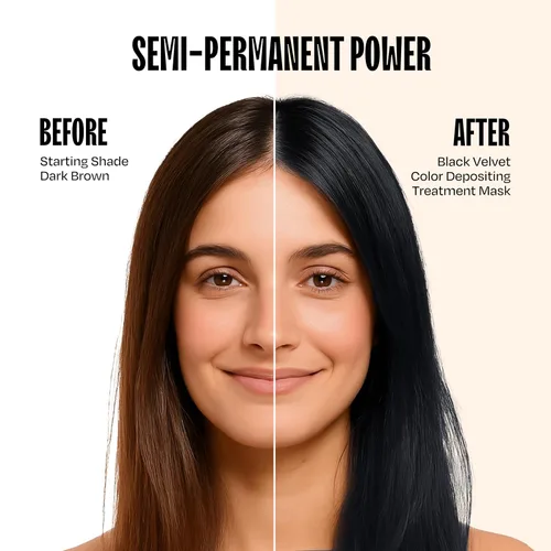 Miniatura 3 de Overtone Acondicionador de Color Semipermanente para el Cabello, Black Velvet, 8 oz, Nutritivo, Sin Daños, Máscara Depositante de Color para Todo